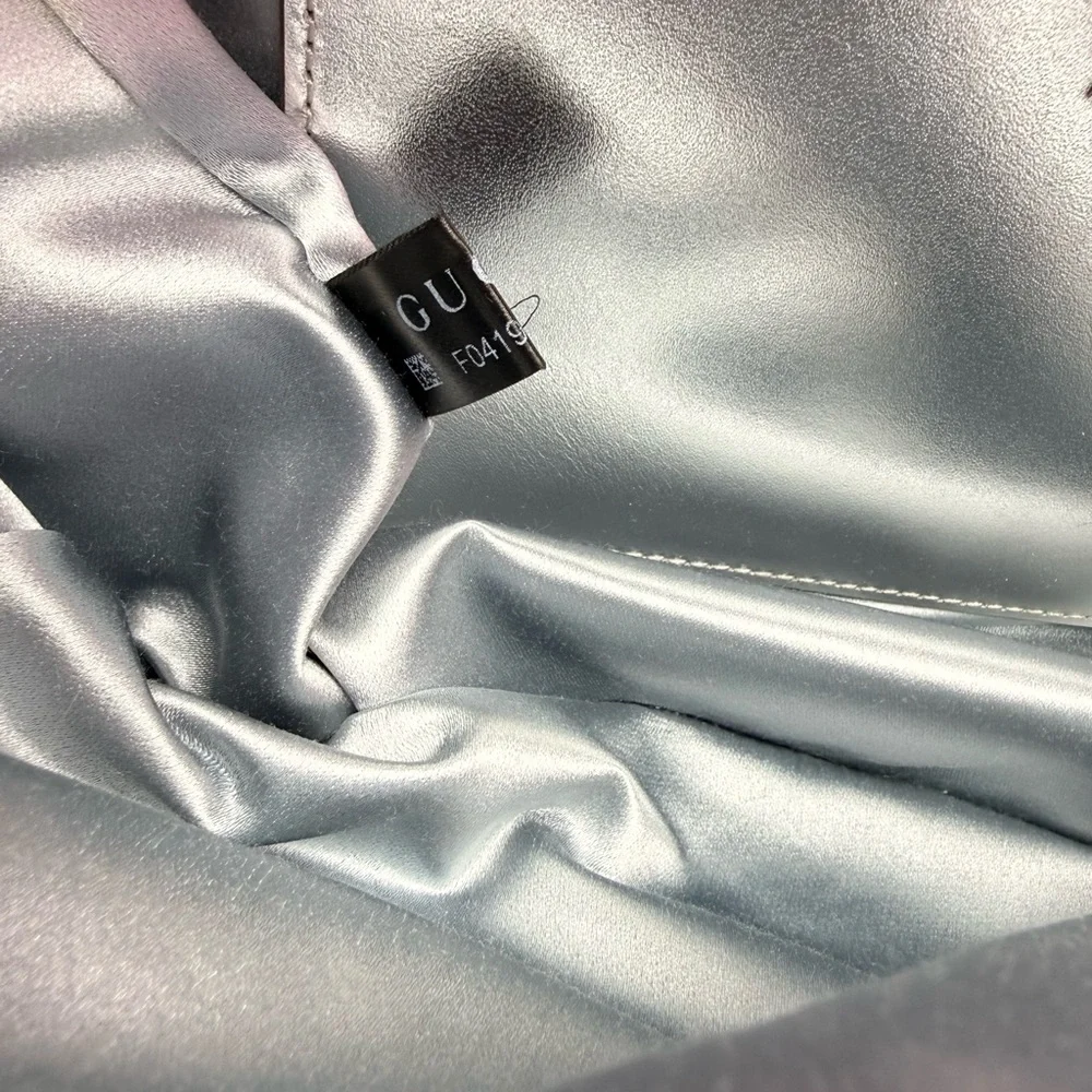 Gucci Iridescent White Crossbody Bag with Gold Accents - Picture 6 of 8